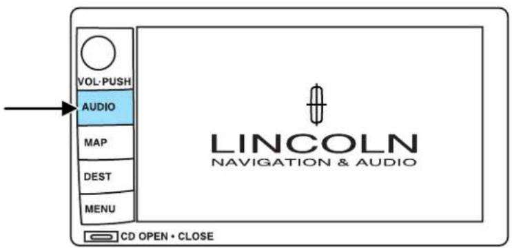 VOL-PUSH AUDIO MAP DEST MENU CD OPEN • CLOSE LINCOLN NAVIGATION & AUDIO
