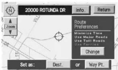 20000 ROTUNDA DR Info. Return Route Preferences Minimize Time Use Major Roads Use Toll Roads Use Faries Change Set as: Dest. or Way Pt.