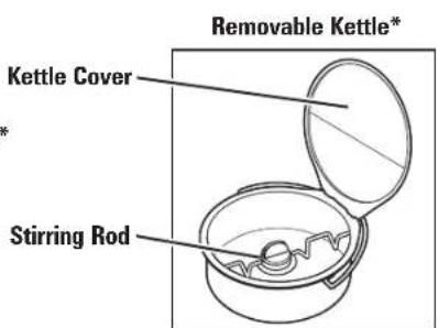 Removable Kettle* Kettle Cover * Stirring Rod