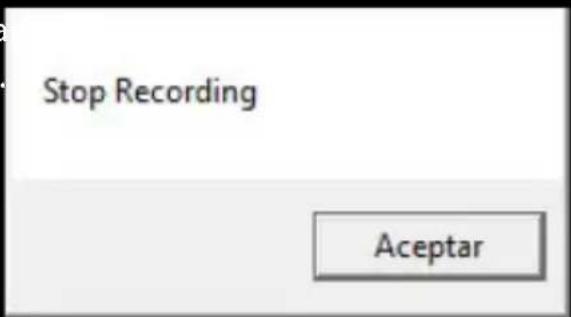 Stop Recording Aceptar