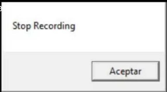 Stop Recording Aceptar