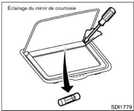 Éclairage du miroir de courtoisie SDI1779