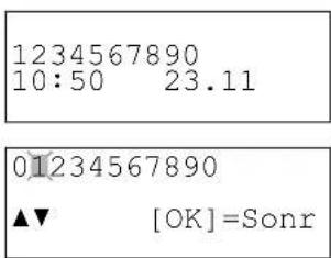 1234567890 10:50 23.11 01234567890 ▲▼ [OK]=Sonr