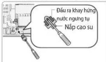 Dấu ra khay hứng nước ngưng tụ Nắp cao su