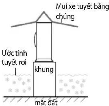 Mui xe tuyêt bằng chủng Uốc tính tuyêt rơi khung mặt đất