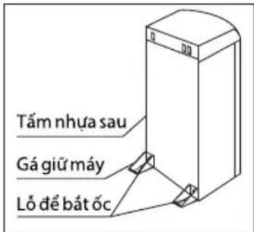 Tấm nhựa sau Gá giǔ máy Lỗ để bất ốc
