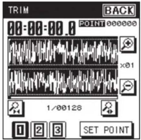 TRIM 00:00:00.0 POINT 000000 x01 1/00128 1 2 3 SET POINT BACK