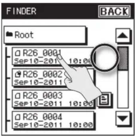 FINDER Root R26_0001 Sep10-2011 10:00 R26_0002 Sep10-2011 R26_0003 Sep10-2011 10:00 R26_0004 Sep10-2011 10:00