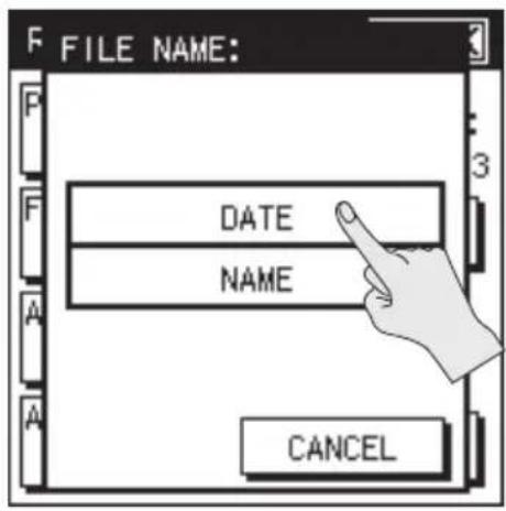 FILE NAME: DATE NAME CANCEL