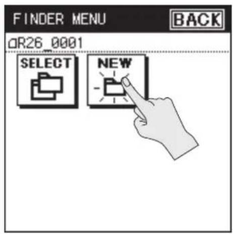 FINDER MENU OR26_0001 BACK SELECT NEW