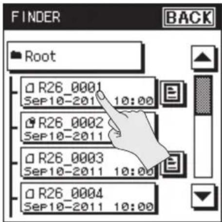 FINDER Root R26_0001 Sep10-2011 10:00 R26_0002 Sep10-2011 R26_0003 Sep10-2011 10:00 R26_0004 Sep10-2011 10:00