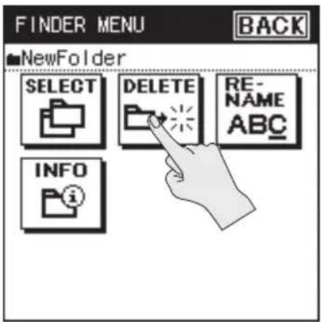 FINDER MENU ■NewFolder SELECT DELETE RE-NAME ABC INFO