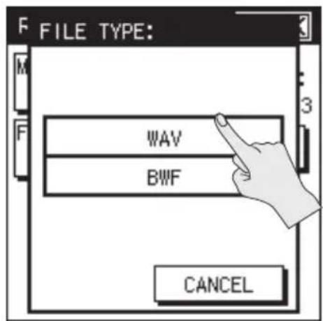 FILE TYPE: M F 3 WAV BWF CANCEL