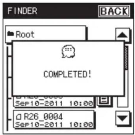 FINDER BACK Root COMPLETED! R26_0000 Sep10-2011 10:00 R26_0004 Sep10-2011 10:00
