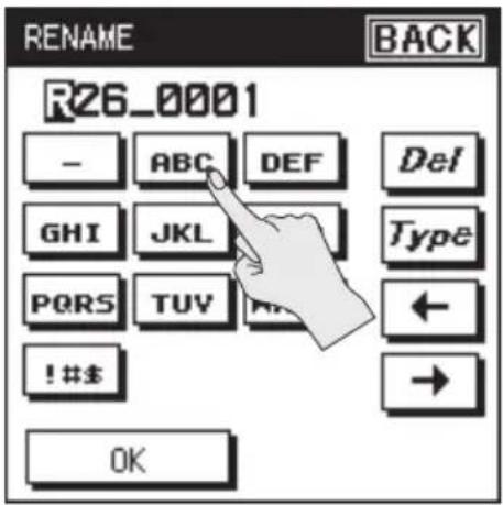 RENAME BACK R26_0001 - ABC DEF Del GHI JKL Type PQRS TUY ! #$ OK