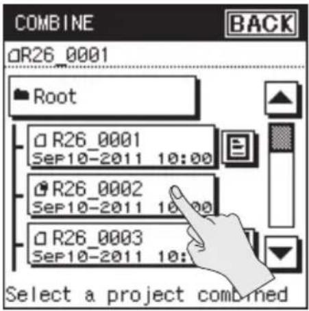 COMBINE AR26_0001 Root R26_0001 Sep10-2011 10:00 R26_0002 Sep10-2011 10:00 R26_0003 Sep10-2011 10: Select a project combined