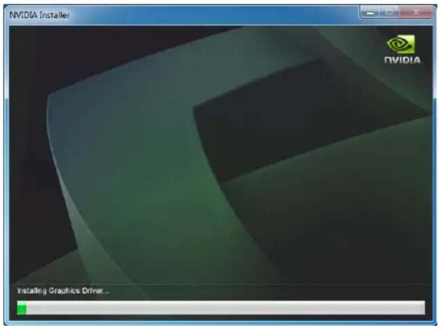 NVIDIA Installer NVIDIA Installing Graphics Driver...