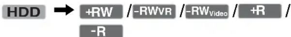 graph LR A["HDD"] --> B["+RW /-RWvr /-RWVideo /+R"] B --> C["-R"]