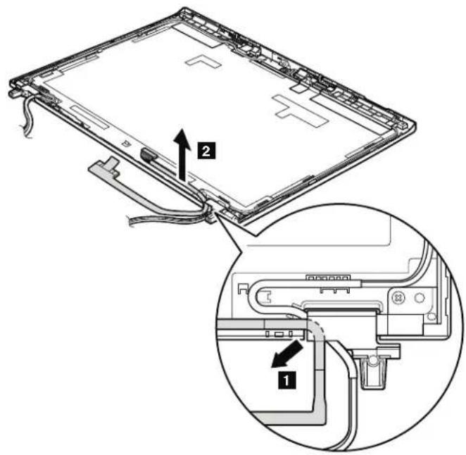 Technical diagram showing a device with labeled parts and an inset view of its internal structure.
