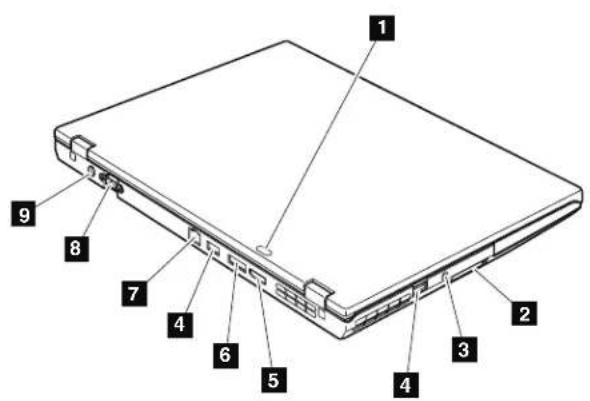 Labeled diagram of a laptop chassis showing numbered components for identification