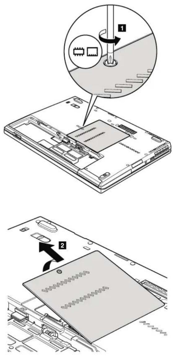 Technical diagram showing two steps of installing a device component, labeled 1 and 2 with Chinese annotations.