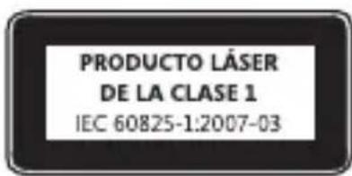 PRODUCTO LÁSER DE LA CLASE 1 IEC 60825-1:2007-03