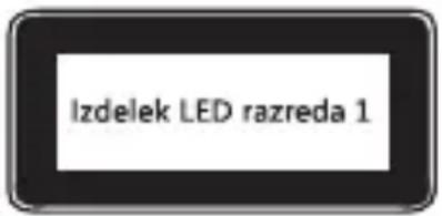 Izdelek LED razreda 1