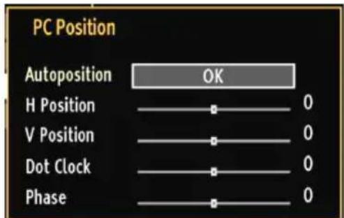PC Position Autoposition OK H Position 0 V Position 0 Dot Clock 0 Phase 0