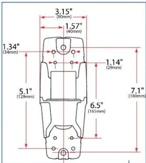 3.15" (80mm) 1.57" (40mm) 1.34" (34mm) 1.14" (29mm) 5.1" (129mm) 6.5" (165mm) 7.1" (180mm)
