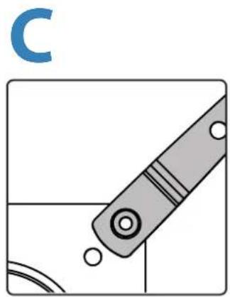 Ergotron LX Sit-Stand Wall Mount LCD Arm - Mount VESA Adapters to Arm based on TV/Monitor hole pattern size (B, C, or D). - 2