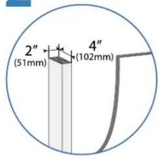 2" (51mm) 4" (102mm)