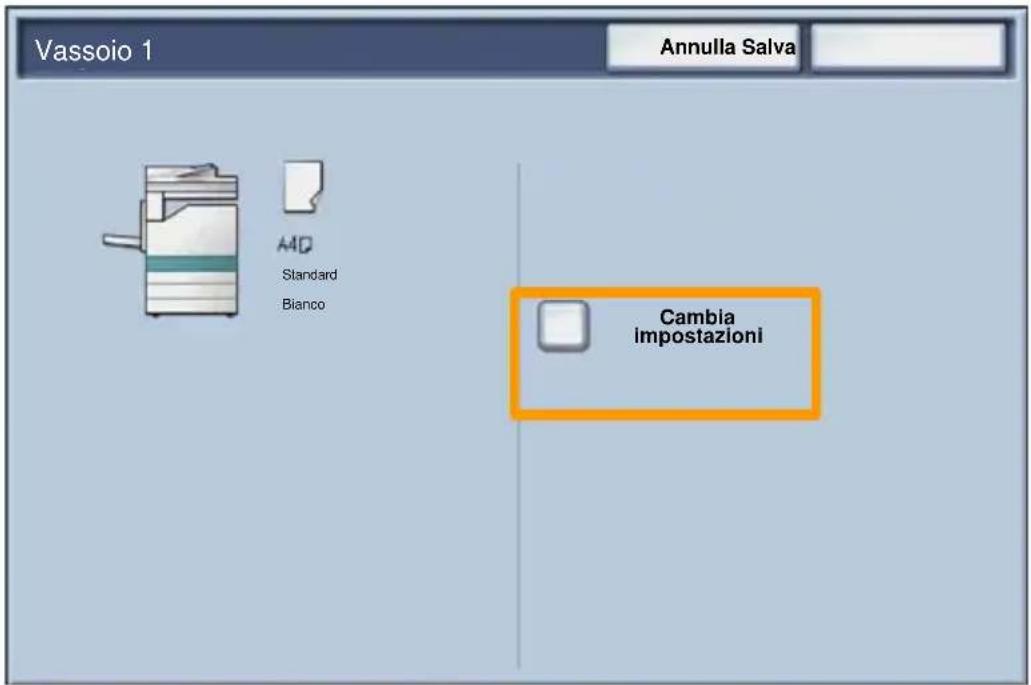 Vassoio 1 Annulla Salva AID Standard Bianco Cambia impostazioni