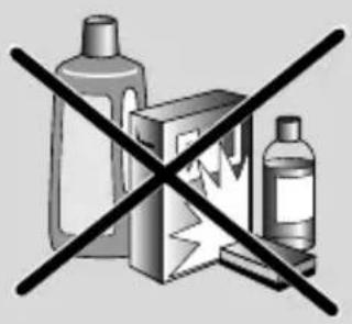 Warning symbol with crossed-out black boxes and a lightning bolt, indicating no clear warning or claim.