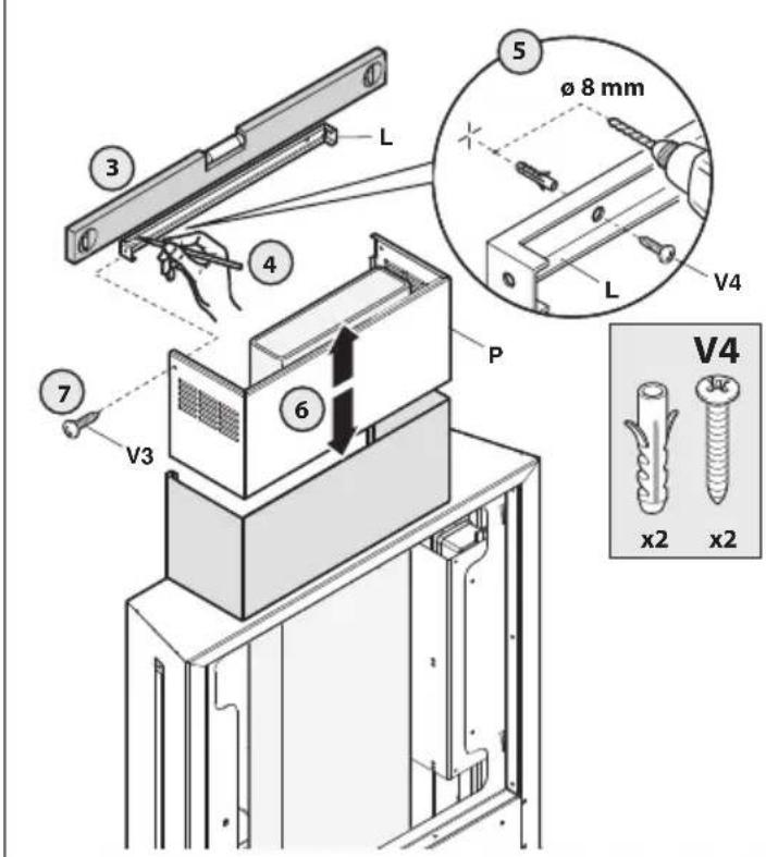 3 L 4 7 V3 6 P 5 Ø 8 mm L V4 V4 x2 x2