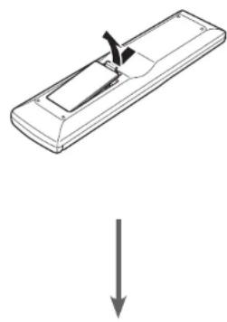 DENON DCD-F109 - Install batteries in the remote control unit - 1