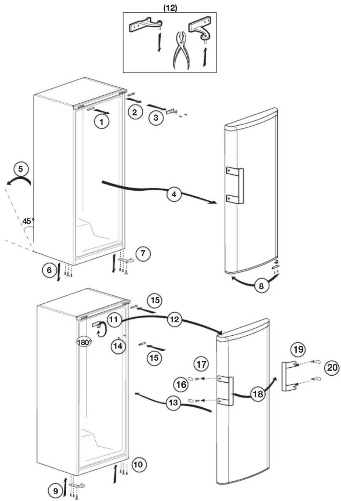 BEKO FN 126920 - Réversibilité des portes - 1