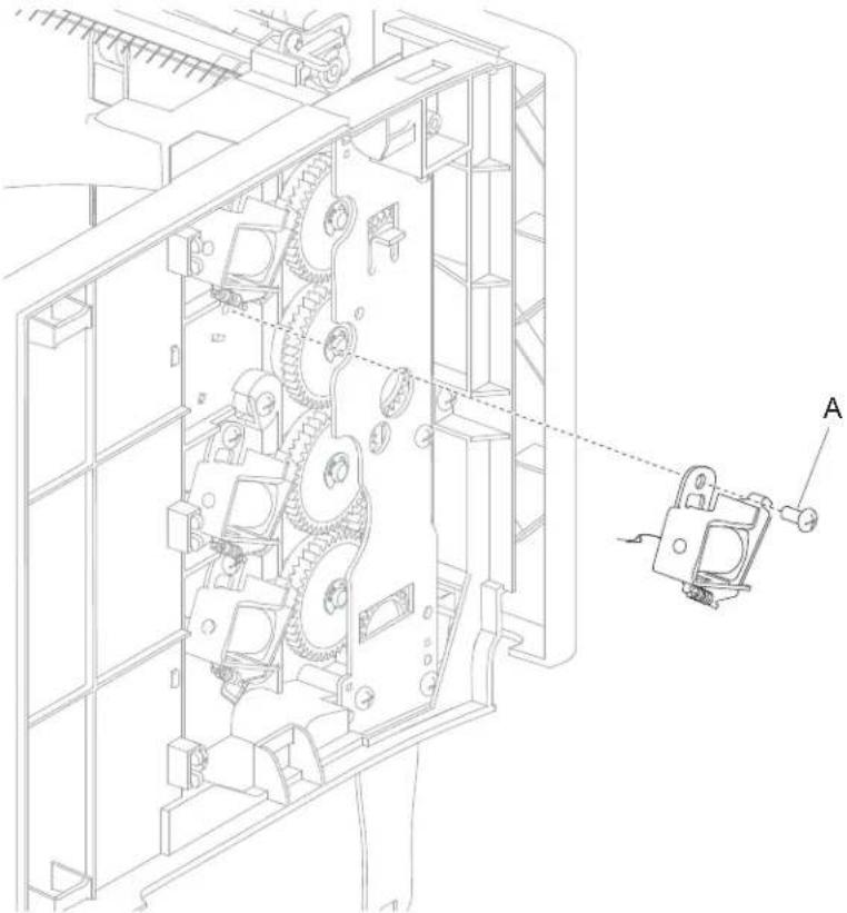 DELL 5230dn - 5-bin mailbox deflector gate solenoid removal - 2