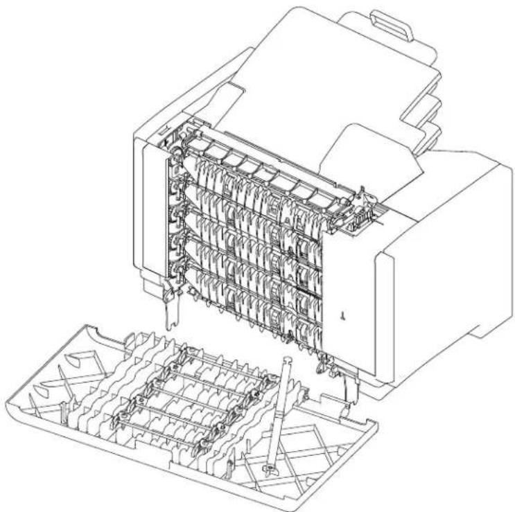 DELL 5230dn - 5-bin mailbox rear door assembly removal - 2