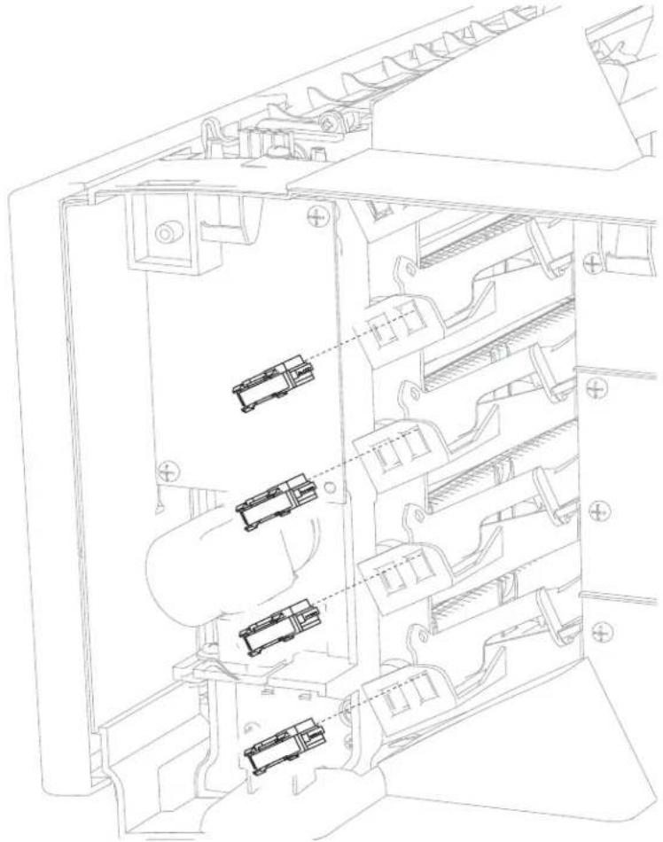 DELL 5230dn - 5-bin mailbox sensor (media bin empty) removal - 1
