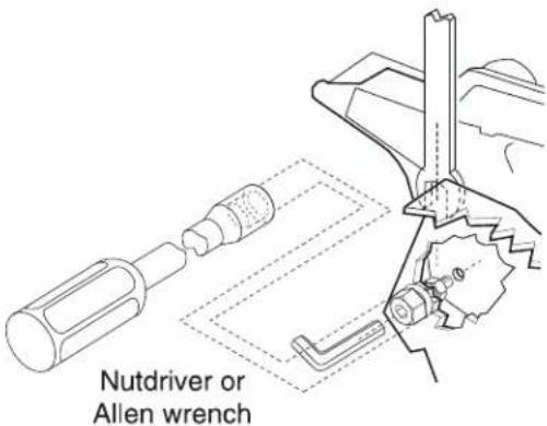 Nutdriver or Allen wrench