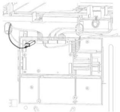 DELL 5230dn - Sensor (HCIT tray raised HP) with cable assembly removal - 1