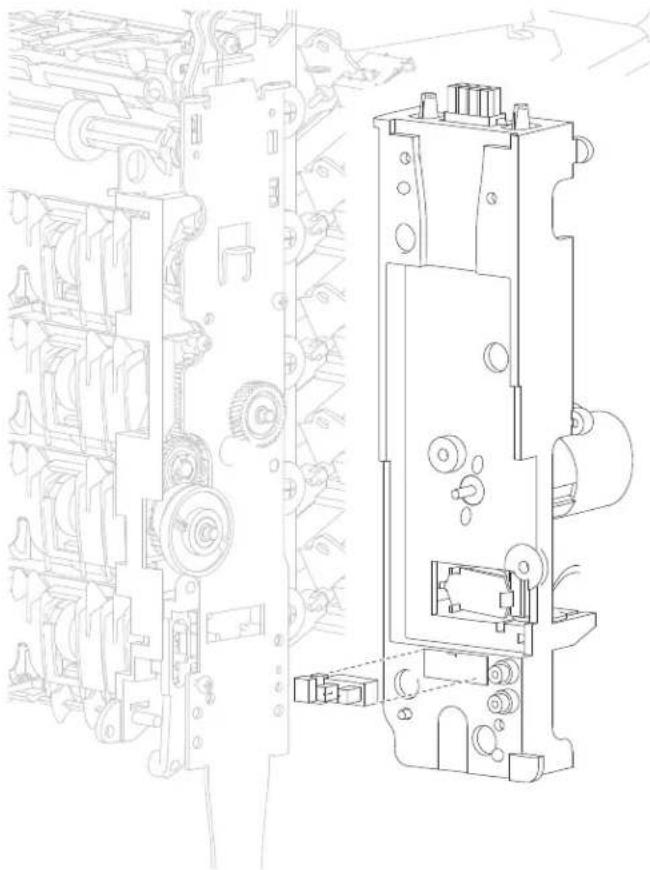 DELL 5230dn - 5-bin mailbox sensor (deflector gate HP) removal - 3