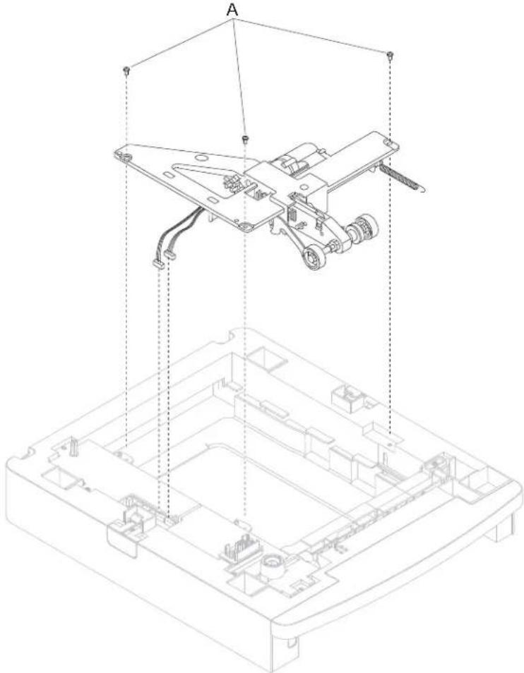 DELL 5230dn - 250-sheet pick arm bracket assembly removal - 1
