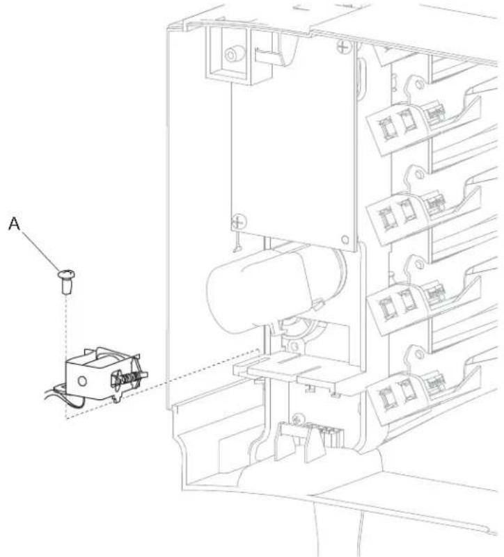 DELL 5230dn - 5-bin mailbox transport solenoid removal - 1