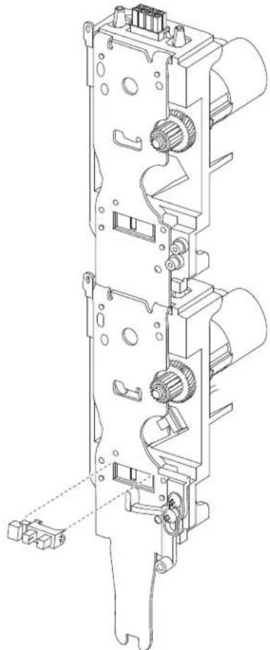 DELL 5230dn - High capacity stacker sensor (deflector gate HP) removal - 1