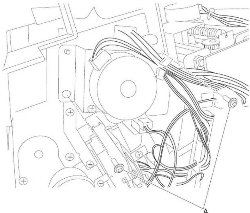 DELL 5230dn - SFP stapler assembly paddle drive motor assembly removal - 1