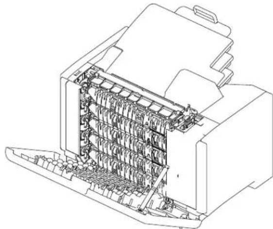 DELL 5230dn - 5-bin mailbox rear door assembly removal - 1