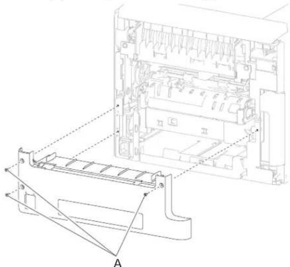 DELL 5230dn - Connection bezel assembly, rear removal (5350dn and 5530dn) - 2
