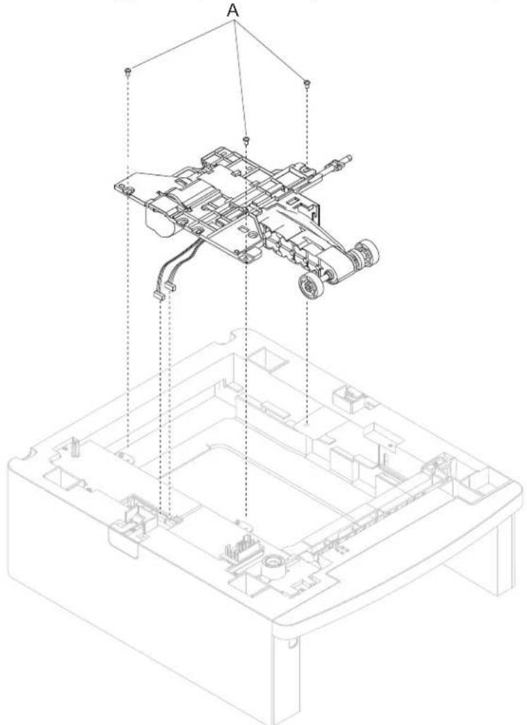 DELL 5230dn - 550-sheet pick arm bracket assembly removal - 1