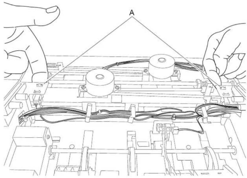 DELL 5230dn - SFP stapler assembly sensor (tamper HP left and right) removal - 1